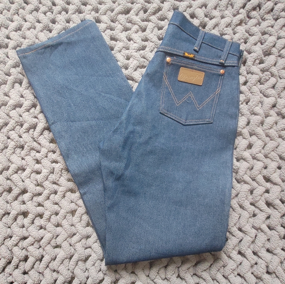 Wrangler Dark Wash 13MWZ Men's Classic Straight Leg Jeans Size 34x34